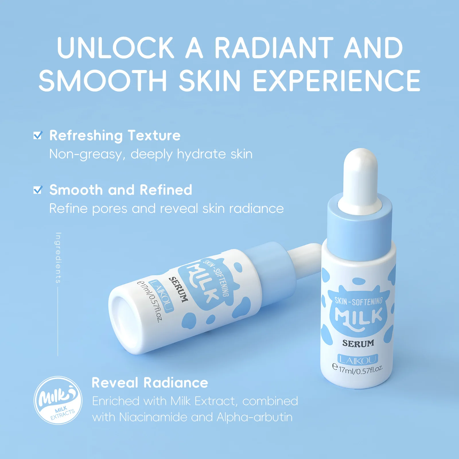 Suero Facial de Leche de 17 ml - Alpha Arbutin Serum reseña y precio